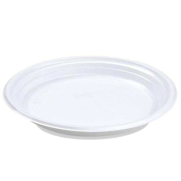 Mehrweg-Teller PP Reware Dinner ECONOMY weiß Ø 22 x 2,6 cm (800 Stk.)